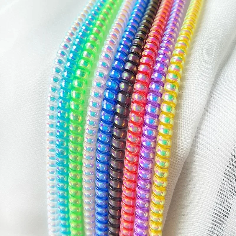 Protecteur de câble de chargeur en spirale coloré de 1.4M, enrouleur universel de décoration de ligne de données pour iPhone Samsung Huawei Xiaomi