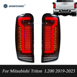 HCMOTIONZ LED Tail Lights for Mitsubishi Triton 2019-2023 L200 Triton Strada Fiat Fullback Ram 1200 Car Back Lamps Assembly