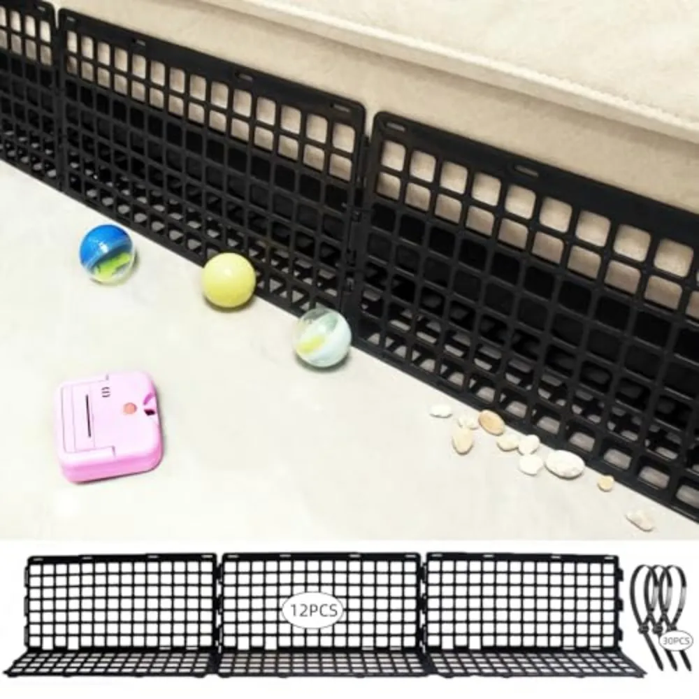 12 Pcs Under Couch Blocker for Bed Adjustable Furniture Plastic
