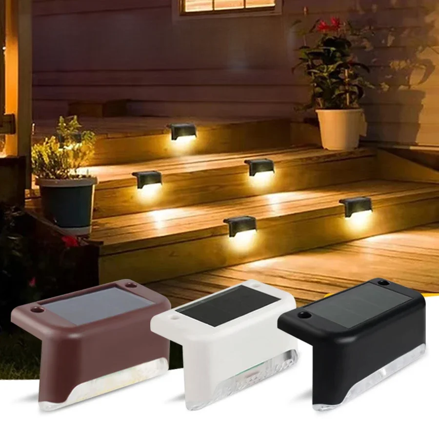 LED solaire escalier lumière étanche Passage Patio cour garde-corps étape lampe pour jardin extérieur bordures terrasse clôture lumière