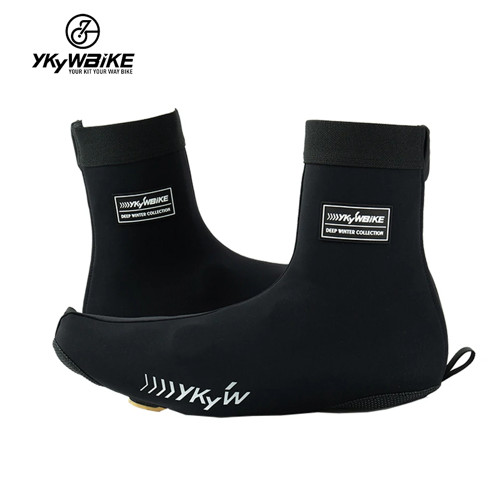 YKYWBIKE 2024 Cycling Shoe Covers Waterproof  Winter Warm Thermal Cycling Overshoes Windproof MTB Bycicle Bike shoes Covers