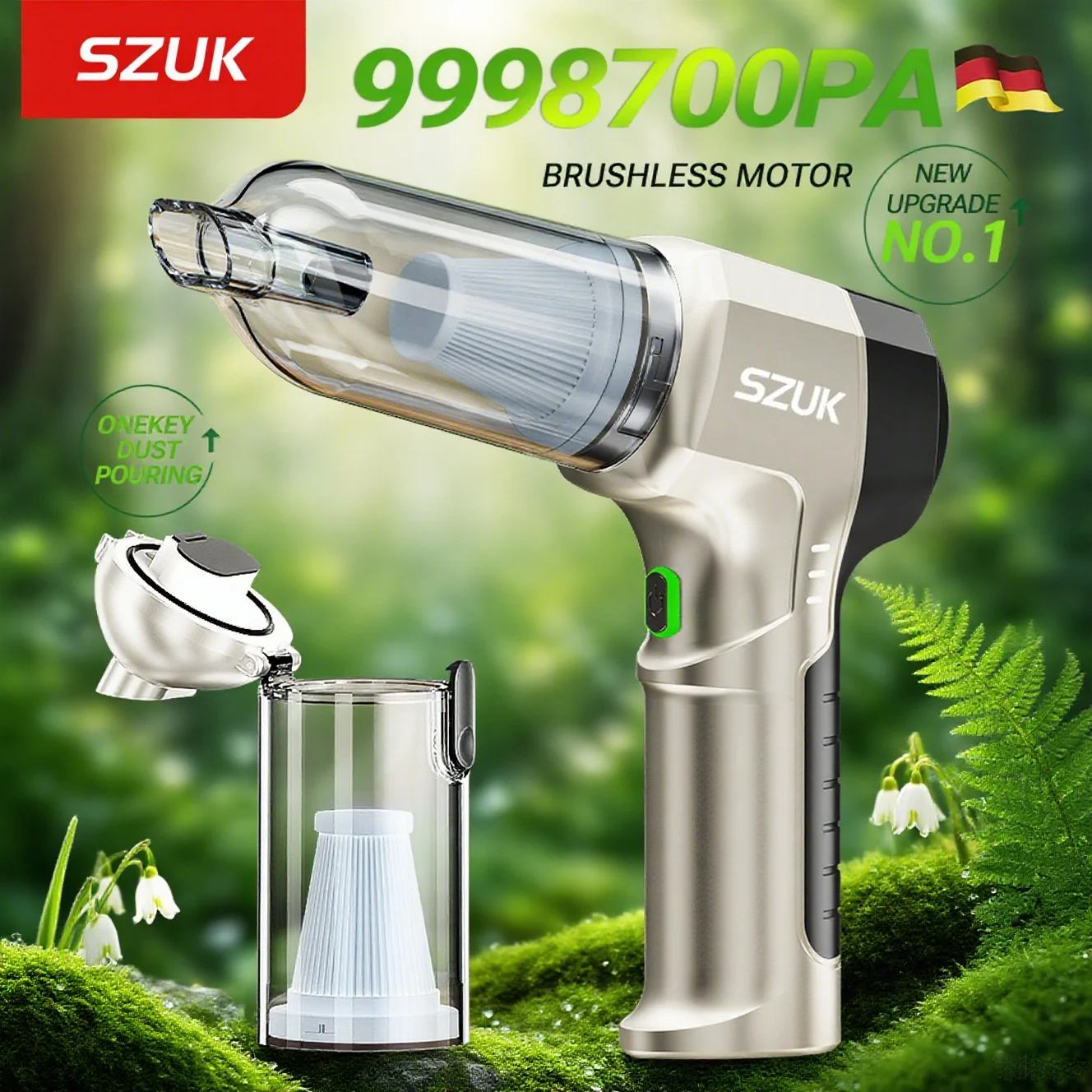 SZUK автомобильный пылесос мини мощный воздуходувка 985000PA портативная бытовая техника ручной пылесос для автомобильного пылесоса
