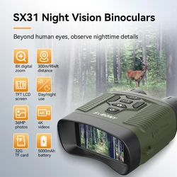 SVBONY SX31  Zoom Digital Infrared Night Vision Binocular Telescope,for Hunting Camping Professional 4K Night Vision Device