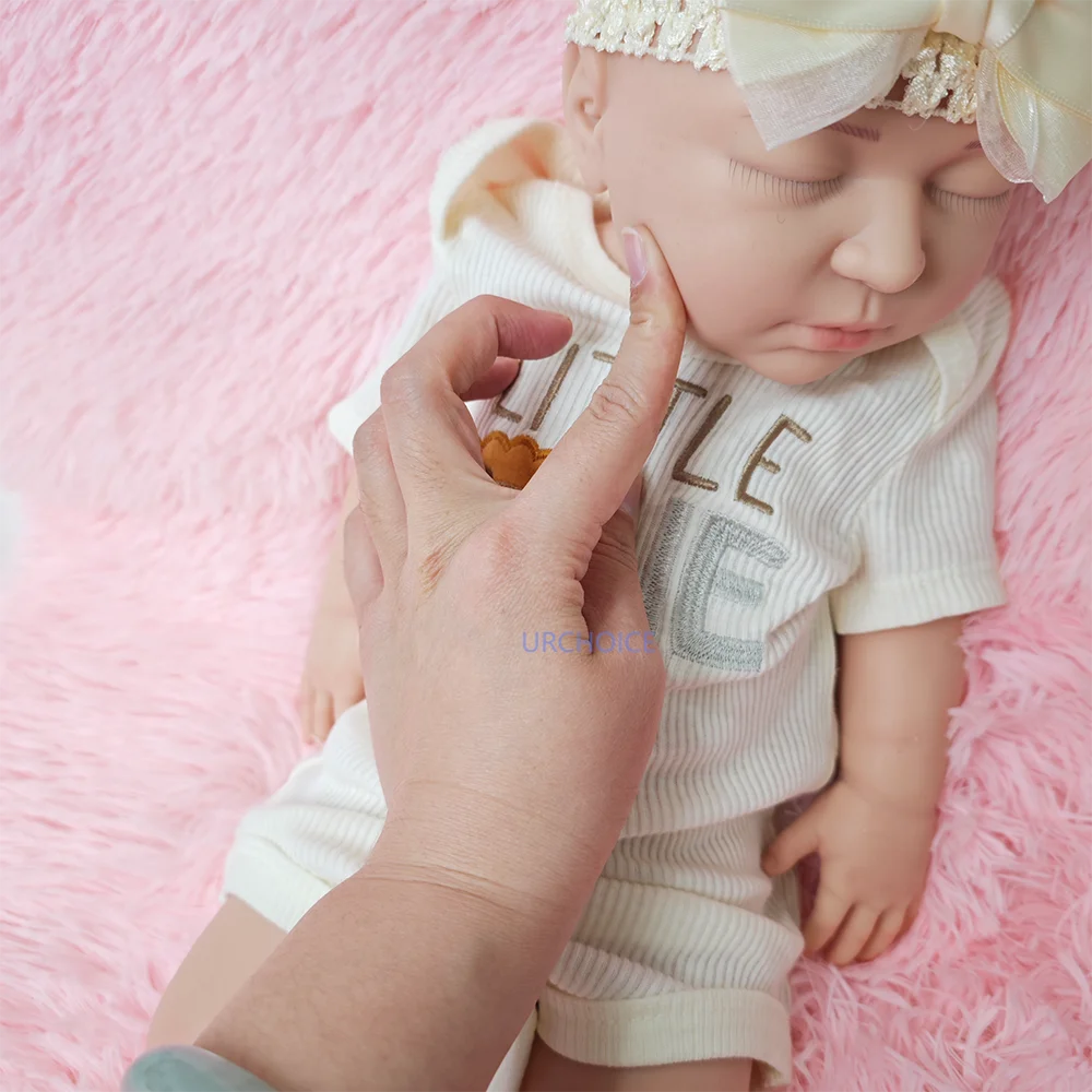 22 นิ้วซิลิโคน Reborn ตุ๊กตาเด็กทารก Handmade ทาสี Reborn ตุ๊กตาสําหรับ Precious Art Collection Piece Celebratory Gifting