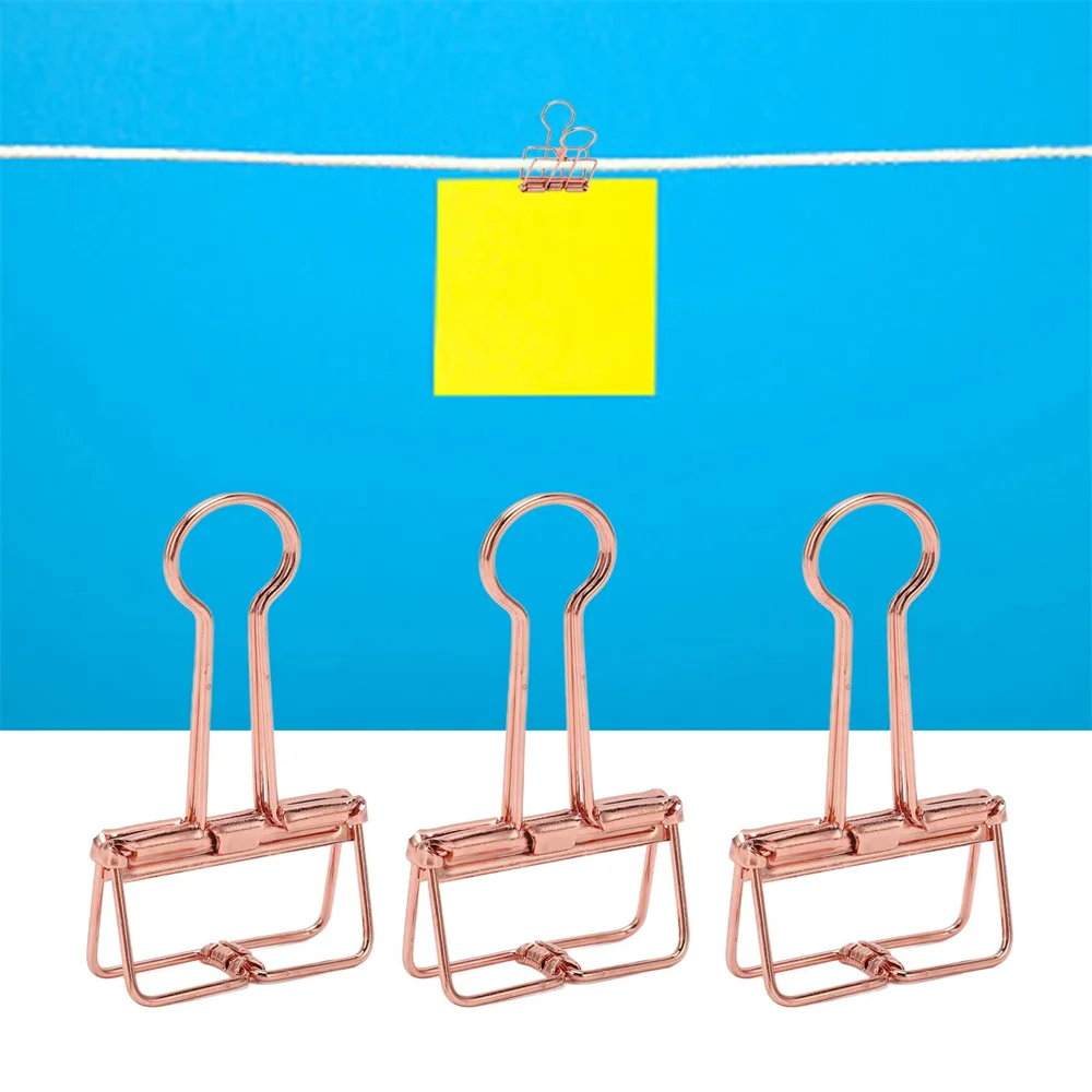 Skeleton Metal Clips Sturdy and Durable, Good Elasticity Paper Clips, 5 Small Clips Included, Hollow Clips for Office, Metal Cli