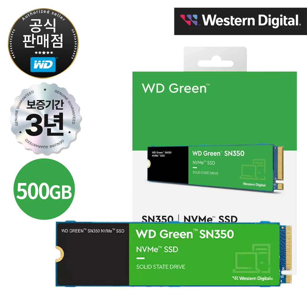 [تاجر التجزئة الرسمي] Wd Green Sn350 M.2 Nvme (500 جيجا بايت)
