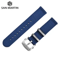 San Martin Quick Release Nylon Strap Premium Quality Sport Simply Style Watch Band For Men Women 20mm Watches Parts