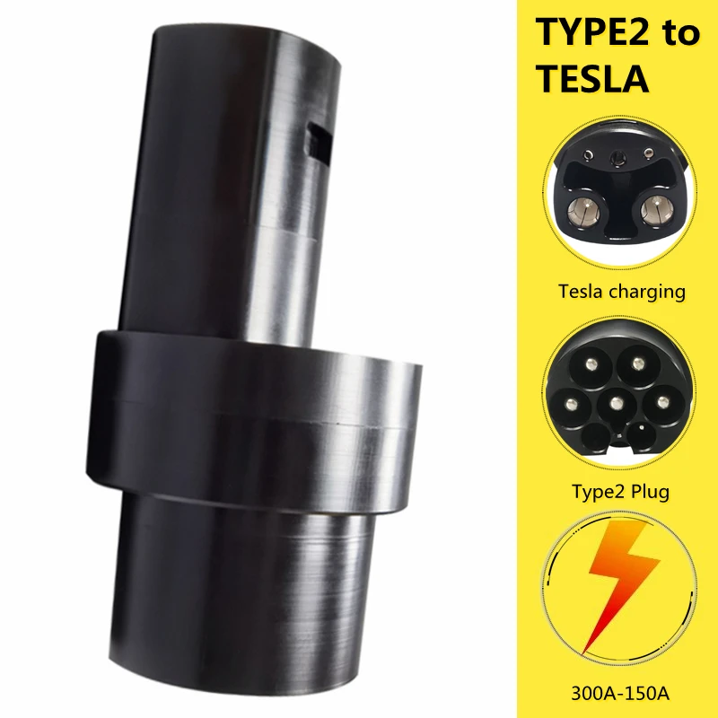 EV Adapter Tesla to Type 2 for Tesla Vehicles Charging Adaptor One Side to Tesla Cars and Another Side to Type2 Female EV Plug