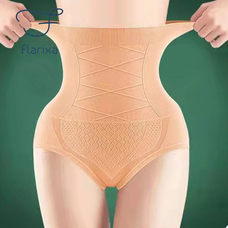 Flarixa wysokiej talii bezszwowe damskie płaskie majtki brzuch Hip Lift figi bielizna przewiewna po porodzie Shaper Slim Shaperwear