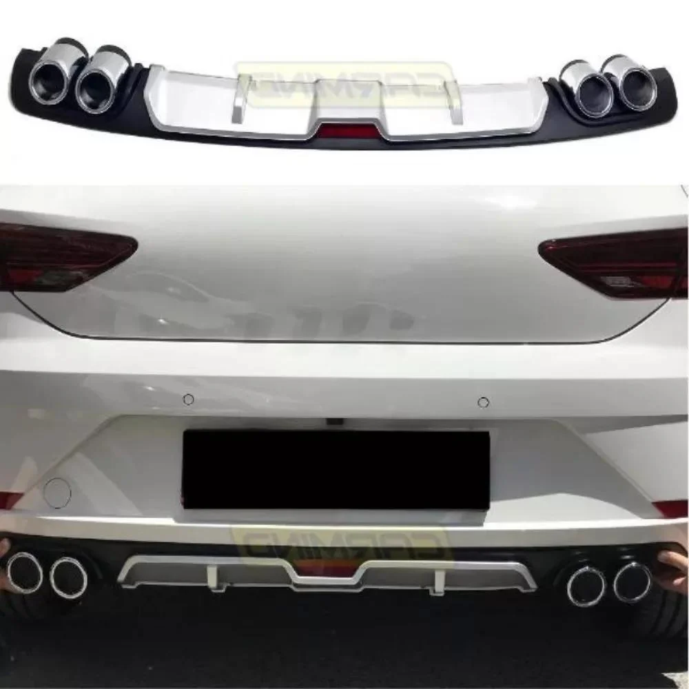 Car Rear Bumper Diffuser For Seat Leon MK3 Black ABS Plastic Car Styling Spoiler Deflector Body Kit Splitter Lip Professional