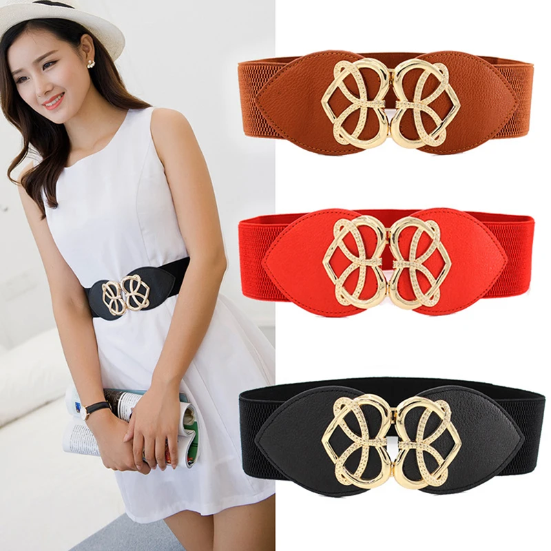 1PC Fashion 60x6cm Female Waistband Wide Waist Elastic Stretch Belt for Women Cinch Waistband Dress Coat Clothing Accessories