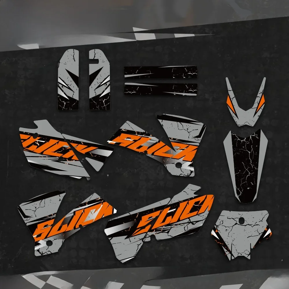 LUCKMOTO grafika zespołu tło naklejka naklejka dla KTM EXC 125 200 250 300 400 450 525 2004 akcesoria do dekoracji motocykli — 2