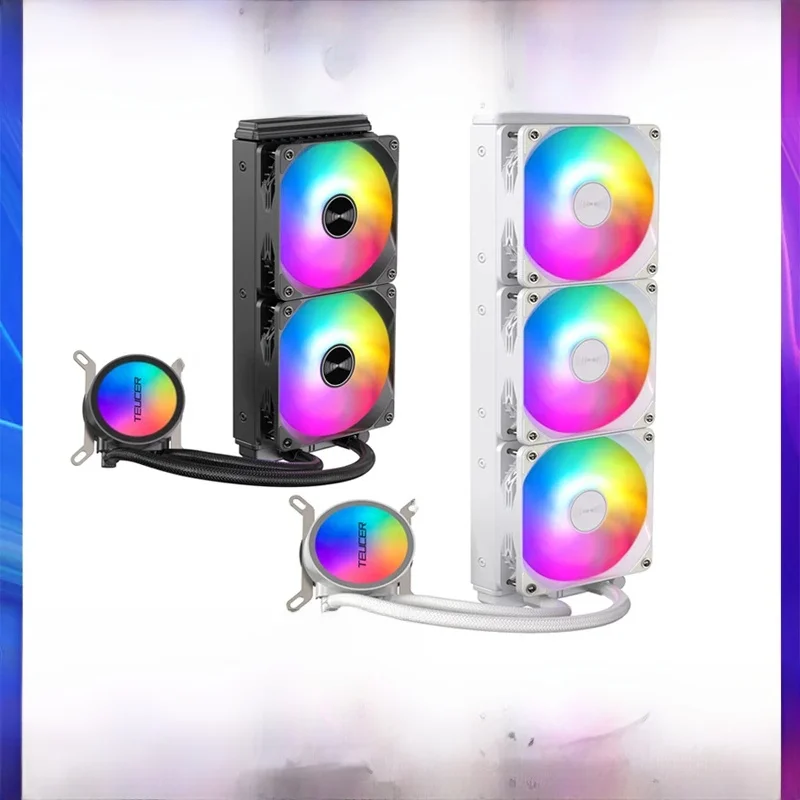 TEUCER RGB CPU Water Cooler 120/240/360mm All In One CPU Liquid Cooling Water Cooled Radiator For X99 2011 1700 1200 115X AM5 — zdjęcie 2