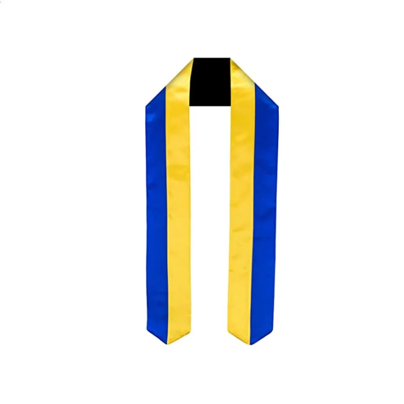 Ukraine Flag Graduation Sash Customized High-quality Satin Fabric Ceremony Graduation Stole