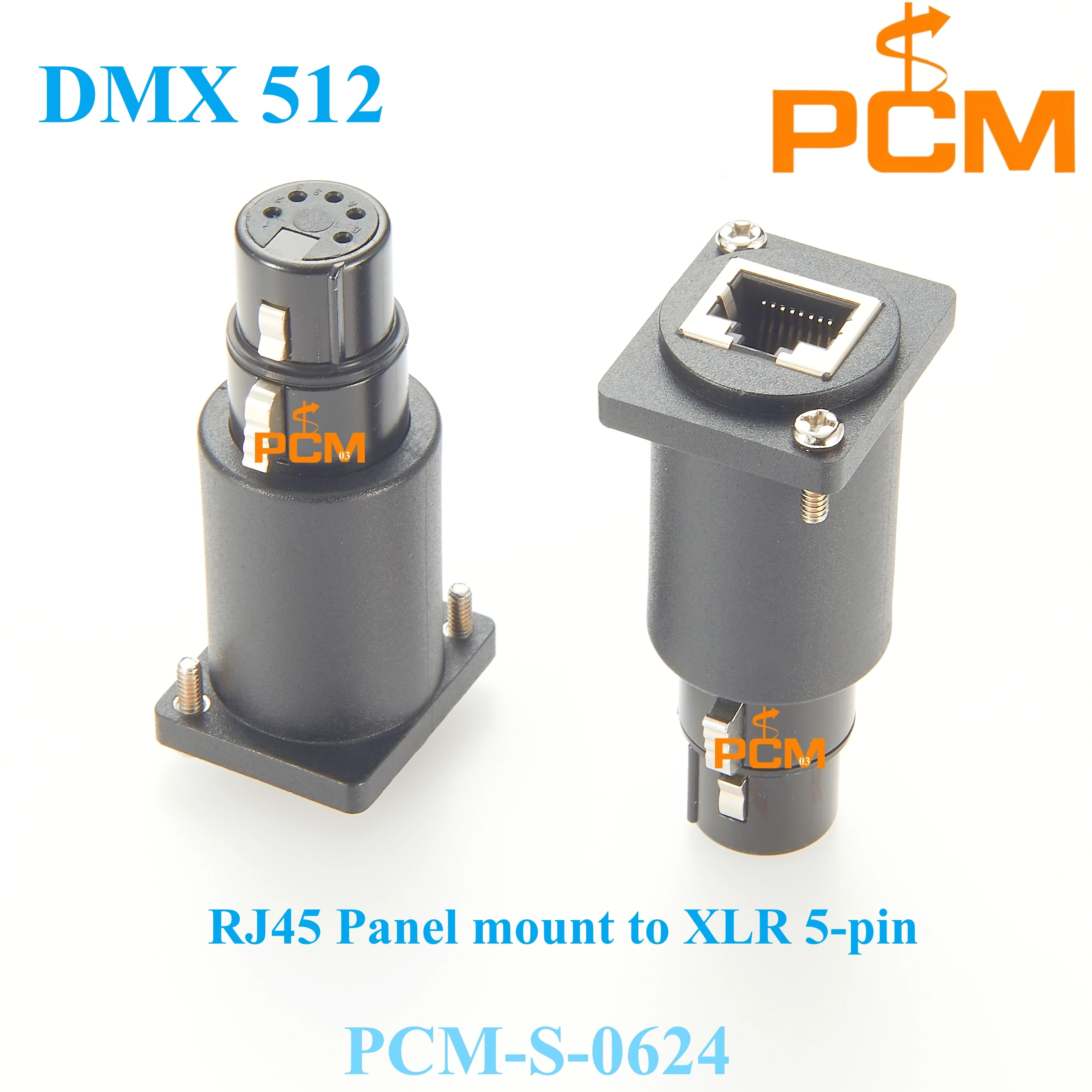 

XLR 5 Pin Female Microphone Audio Cable Plug Connector to RJ45 Panel Mount Female Ethernet Adapter DMX Stage Light XLR to RJ45