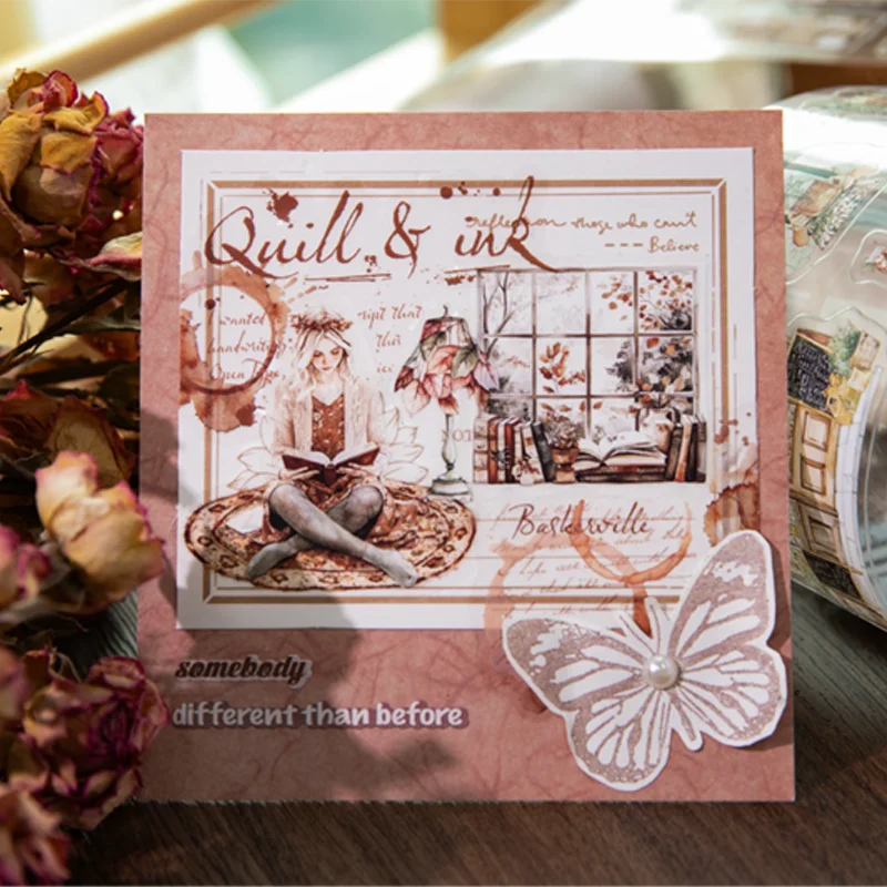 มิสเตอร์เปเปอร์ เทป PET แบบม้วน ยาว 200 ซม. สำหรับงาน Scrapbooking, วางแผนงาน, ตกแต่งกรอบรูป, ตกแต่งเคสมือถือ, วัสดุ DIY สำหรับงานคอลลาจ, สติ๊กเกอร์แบบม้วน