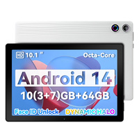 10 Inch A10 Android 14 Tablet PC | 10GB RAM + 64GB ROM | 1TB Expandable Storage | 5000mAh Battery | Dual Camera | WiFi 6 | Face