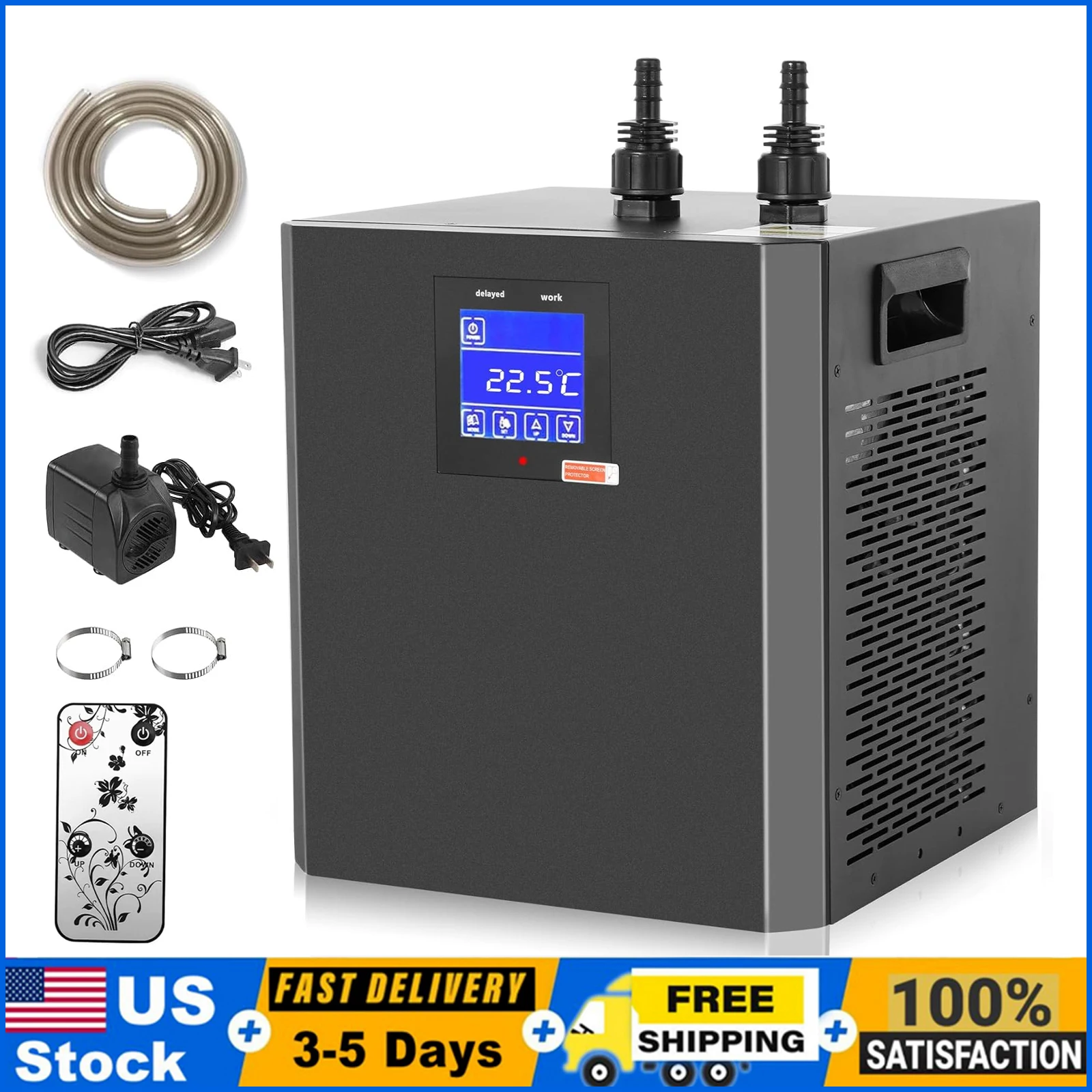 Water Chiller for Ice Bath,1/3 HP Cold Plunge Chiller,Ice Bath Water Chiller for Cold Plunge Tubs,with Filter & Pump, Remote