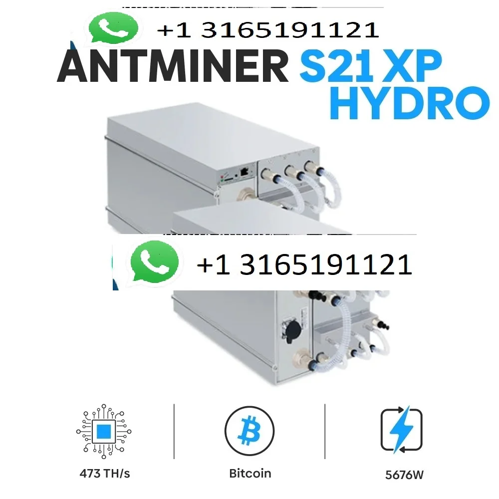 P. أفضل عرض اشتر 5 واحصل على 3 مجانًا!! Bitmain Antminer S21 XP Hyd 473Th 5676W BTC Bitcoin Miner Bitmain S21XP Hydro Crypto Miner