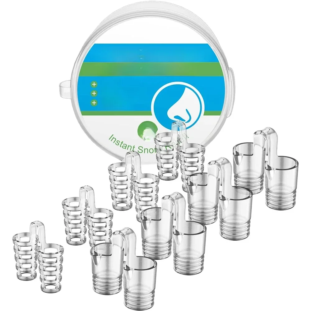 Dispositif Anti-ronflement en Silicone, 8 pièces, empêche le ronflement, prévient la congestion nasale, pince-nez, facile à respirer, améliore le sommeil