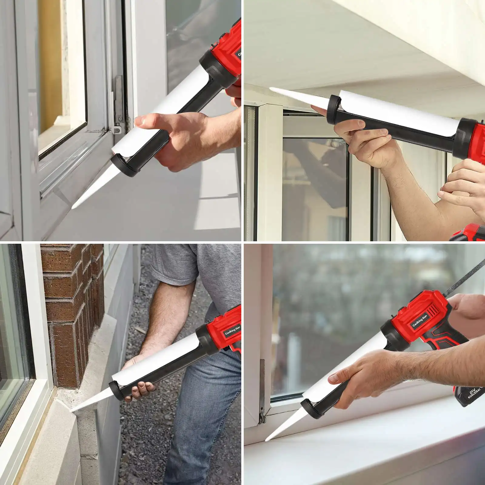 Kabellose elektrische Dichtstoffpistole für Makita 18V Akku, 4-Gang-Dichtstoffapplikator mit LED-Licht für 300ml Silikon- und Klebstoffkartuschen