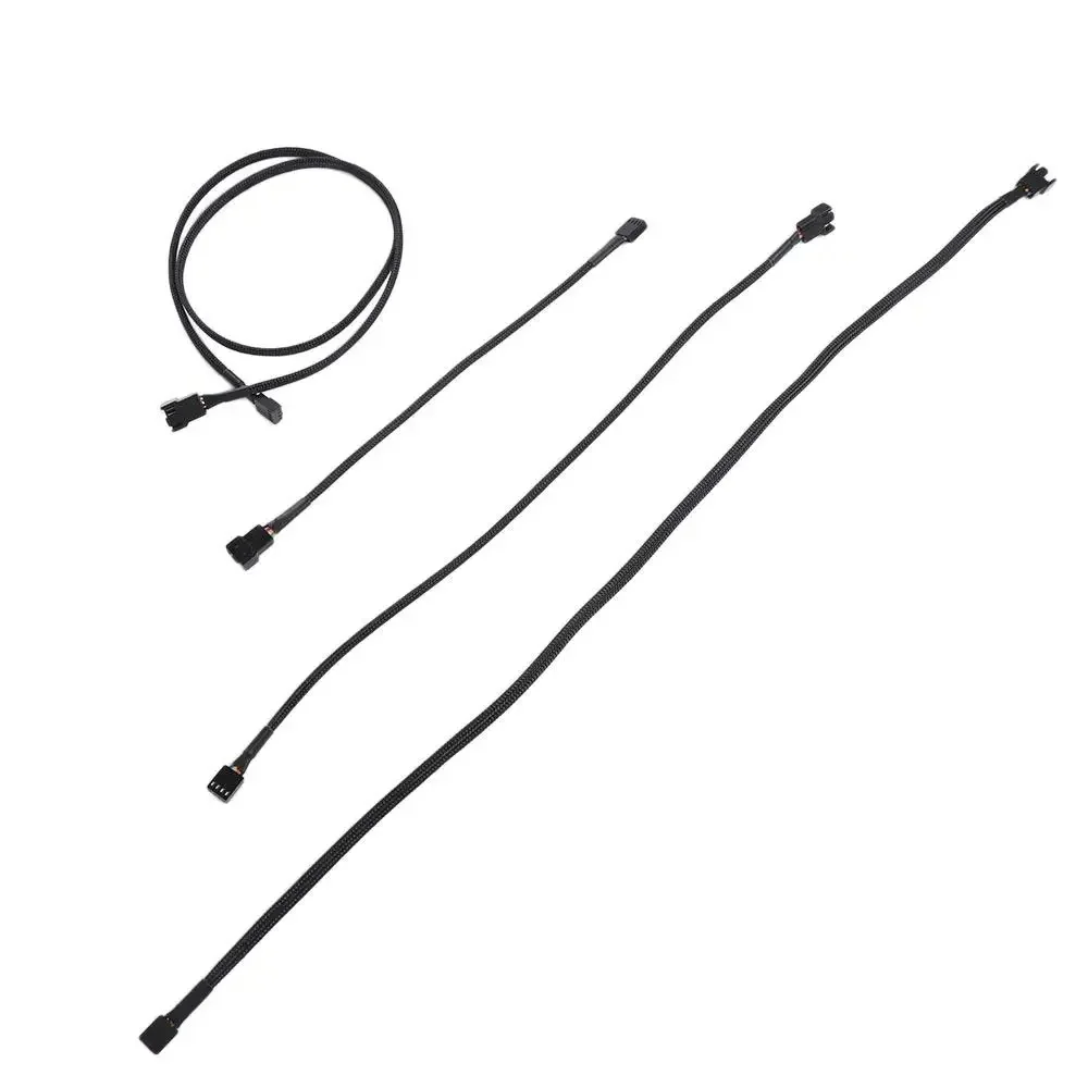 Connecteur de ventilateur CPU système, câble d'extension PWM, câble d'extension de ventilateur, ventilateur d'ordinateur, directions d'alimentation à 4 broches, 27 cm, 42 cm, 60 cm, 80cm, 3 broches