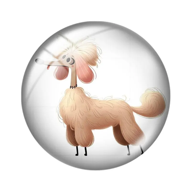 Whimsical Spring Dog 12/18/20/25mm glass cabochon  bracelet pendant rings for jewelry demo earrings back Making findings