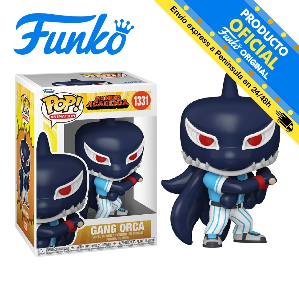 Funko Pop! My Hero Academy-Gang Orca (Baseball), 70613, 1331, original, toys, boys, girls, gifts, collector, dolls, shop, box, new, official license