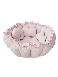 Coussin de jeu de sommeil rétractable, gril en coton, anti-allergique, ensemble d'oreillers, 0 à 4 ans, lavable, conception mn, 3 pièces