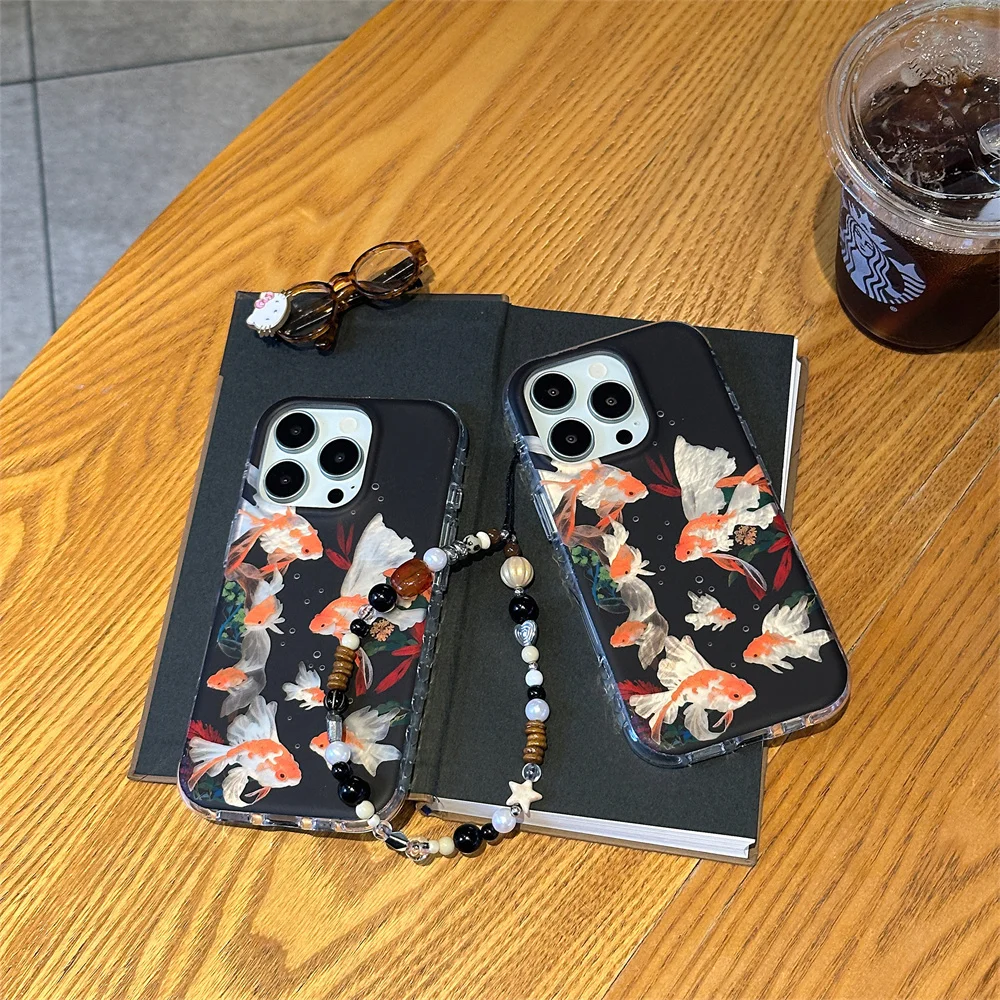 الفن ذهبية لطيف جراب هاتف آيفون 17 برو ماكس 14 13 15 16 ماكس غطاء مع المفصلي INS للصدمات فوندا الغطاء الواقي ل 17