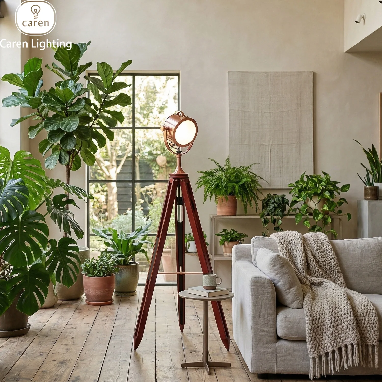 مصباح أرضي ثلاثي القوائم بتصمي - مراجعة Floor Lamp Tripod وسعره