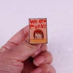 YOSHITOMO NARA we are punks art enamel pin fashion badge jewelry gift