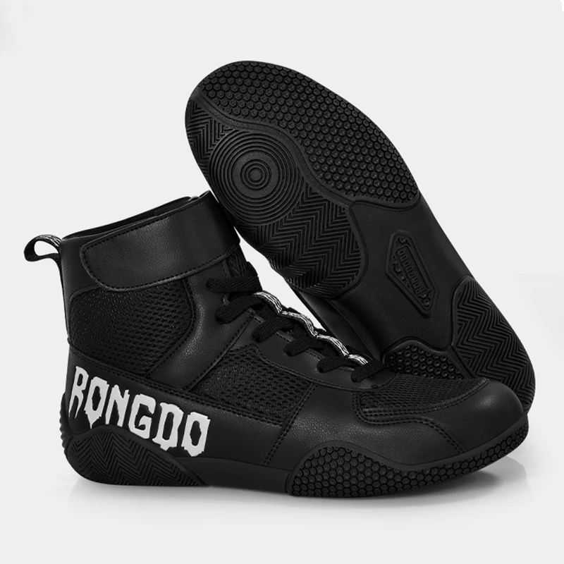 Training Wrestling Shoes Man Woman Fitness Boxing Shoes Breathable Lightweight Non-slip High Quality High-Top Ankle Shoes