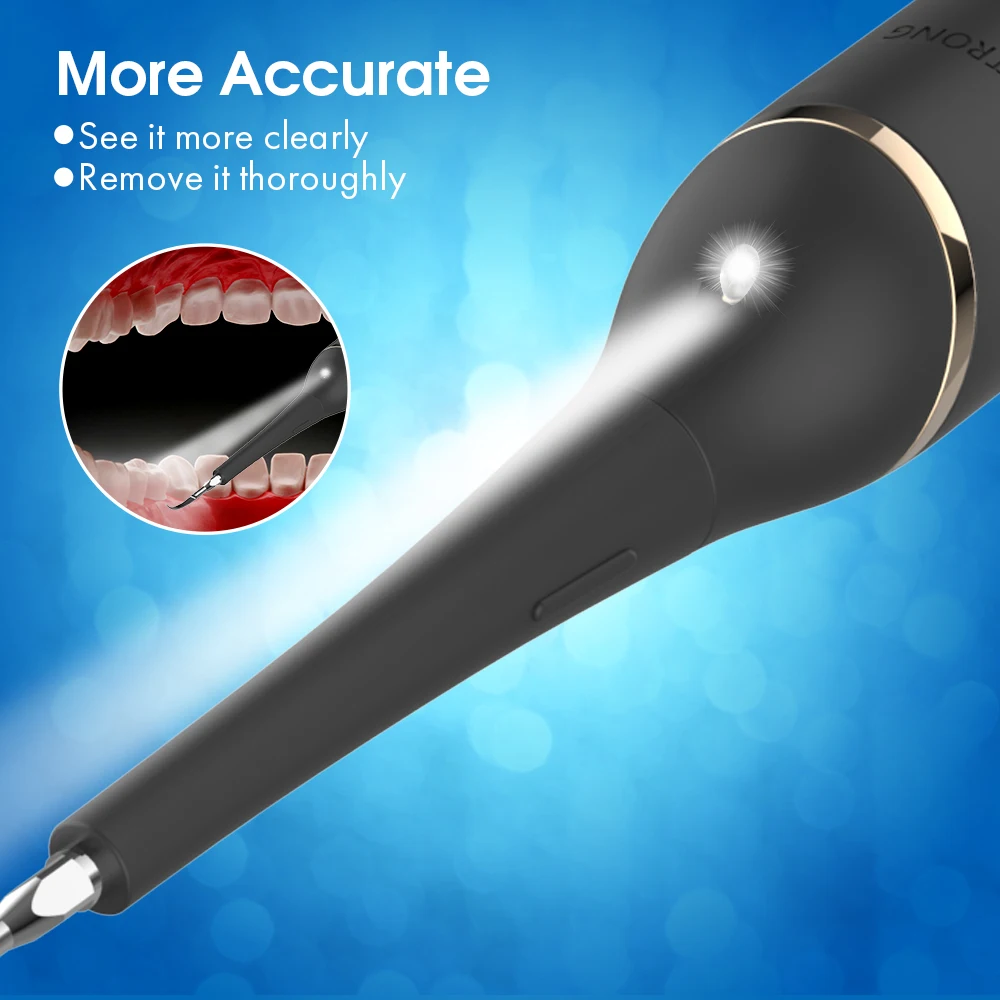 Détartreur dentaire électrique avec miroir buccal, soins bucco-dentaires pour le tartre, dissolvant de calcul SAF, nettoyeur de dents, kit de blanchiment des dents