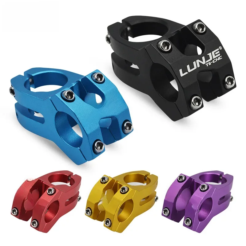 AliExpress LUNJE Bicycle Handlebar Stem MTB Power Short 45mm Mountain Bike Bridge 25.4/31.8mm Pipe Cycling Stem