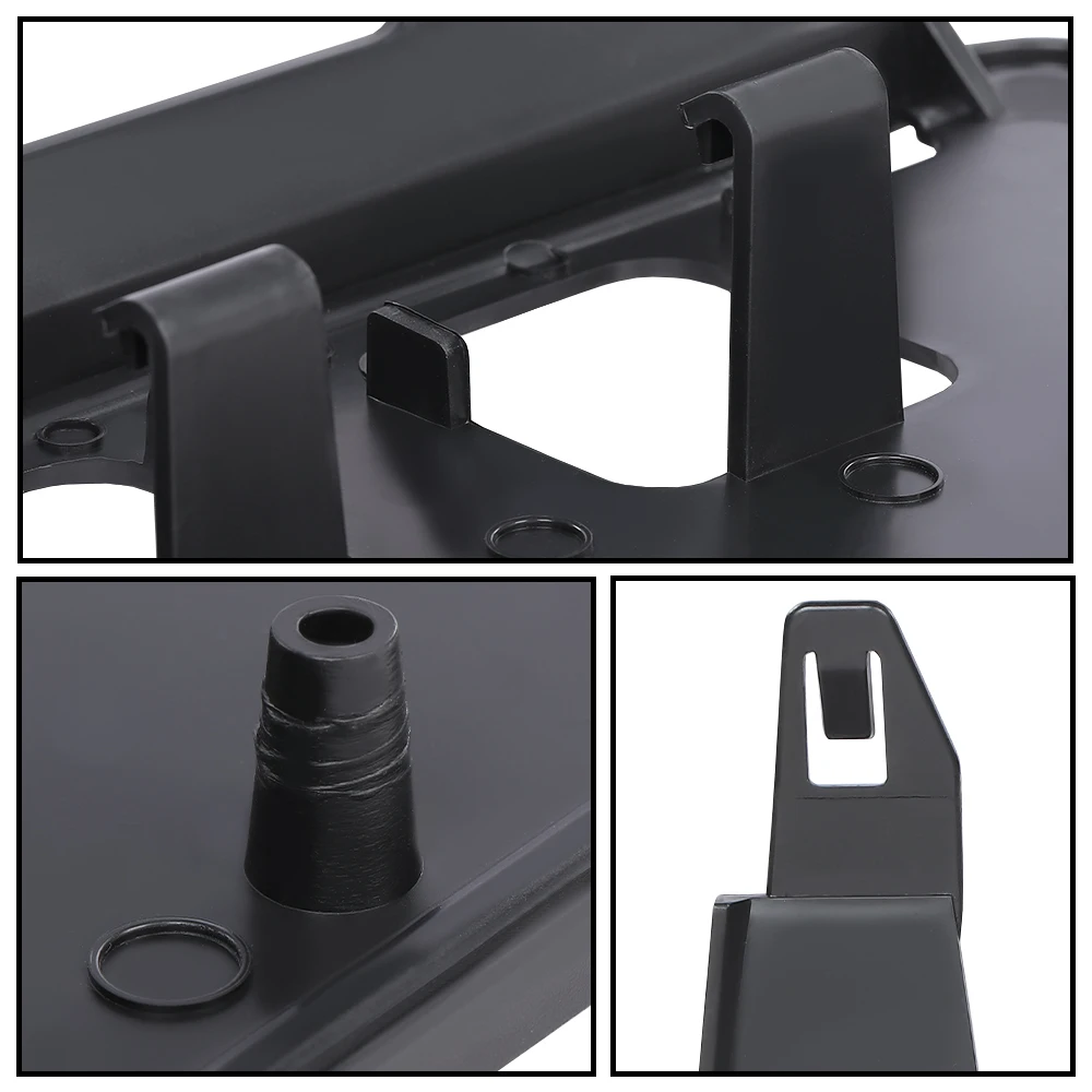 مناسب لـ 2020-2022 Ford F250 F350 دعامة لوحة ترخيص أمامية فائقة التحمل باللون الأسود #5