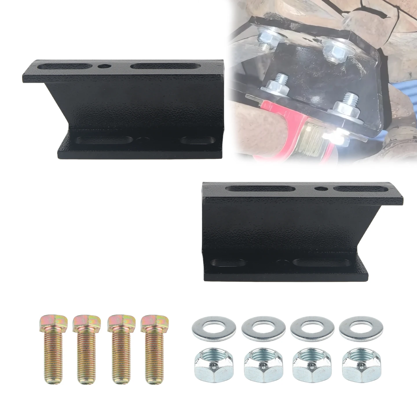 

Black Steel Suspension Mounting Brackets Front Sway Bar Drop Brackets Compatible For 1967-1987 Chevy GMC C10 K10 Trucks