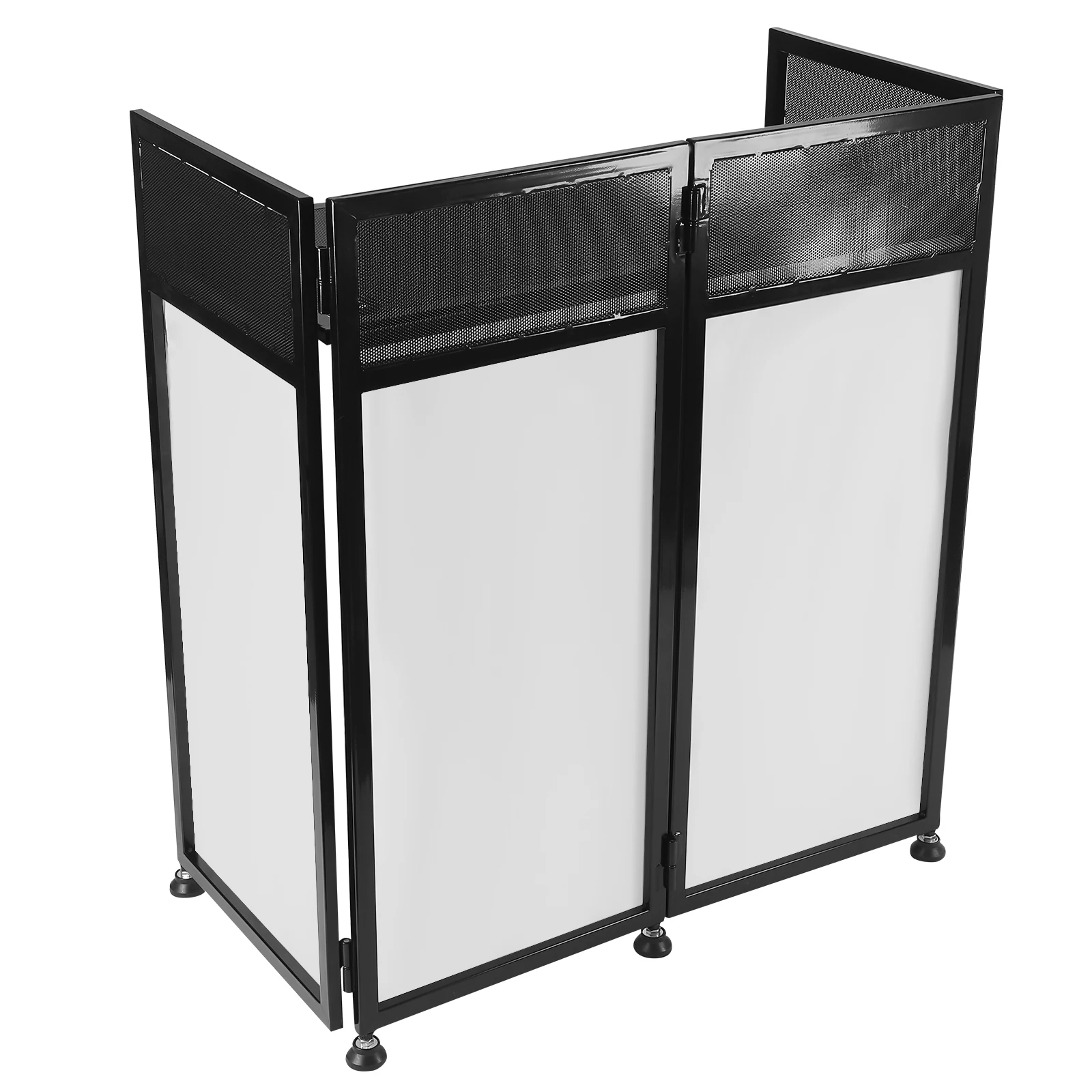 DJ Event Booth Facade w/Built in Table+Travel Bag+Scrims  Iron, Cloth Easy to Store and Carry For Bars, Music Festivals,Wedding