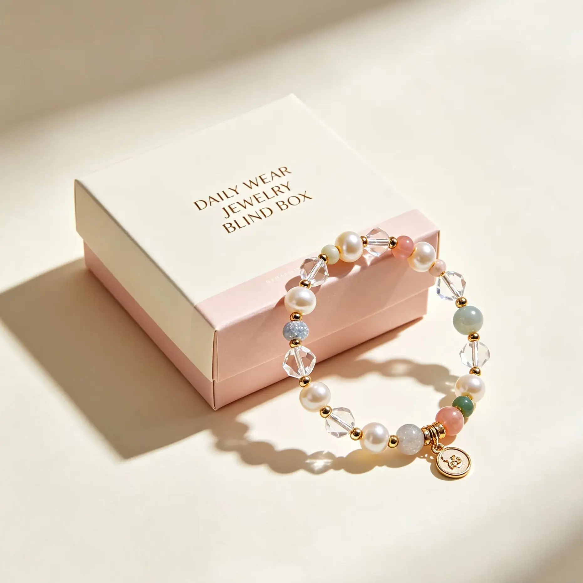 Women Daily Wear Fashion Jewelry Blind Box Random Single Mixed Style Handmade Beaded Bangle Bracelet