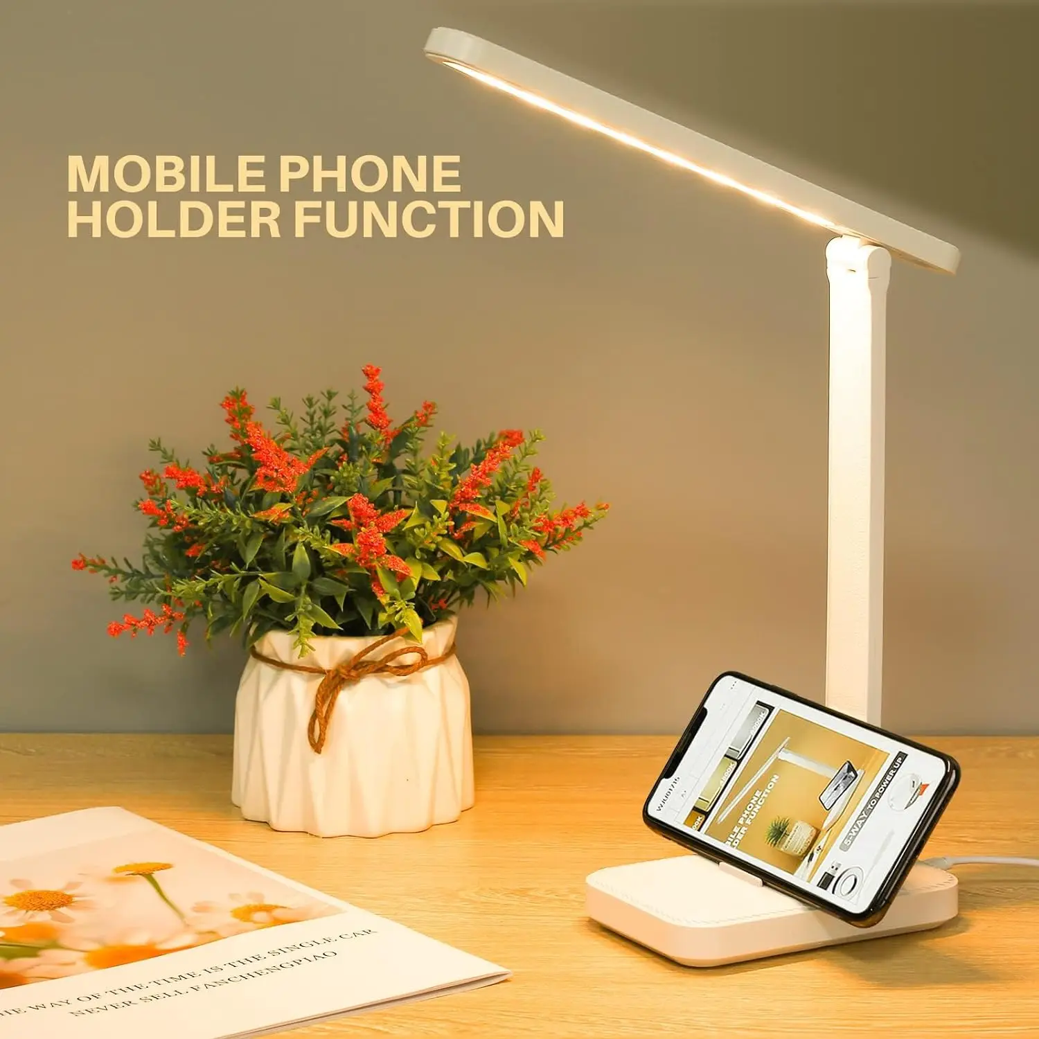 SKY-TOUCH LED Desk Lamp - Reading Lamp with Touch Control, Work from Home Essentials, Foldable Table Lamp