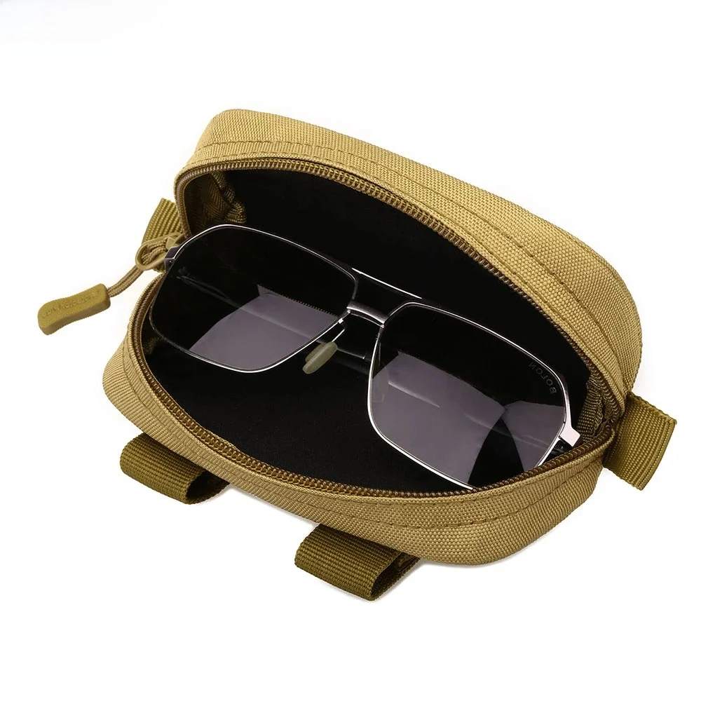 PROTECTOR PLUS okulary taktyczne torba wielofunkcyjny kamuflaż etui na okulary kolarstwo na świeżym powietrzu Molle mała kopertówka wodoodporna — zdjęcie 2