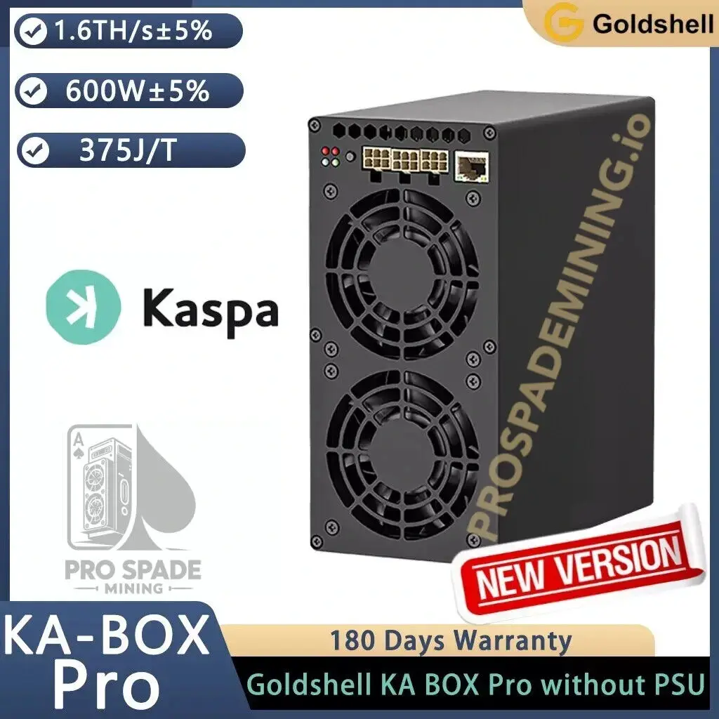 

КУПИТЬ 3 ПОЛУЧИ 2 БЕСПЛАТНО Новый Goldshell KA Box Pro Kaspa Miner 1,6TH/s 600 Вт Домашний майнинг без блока питания