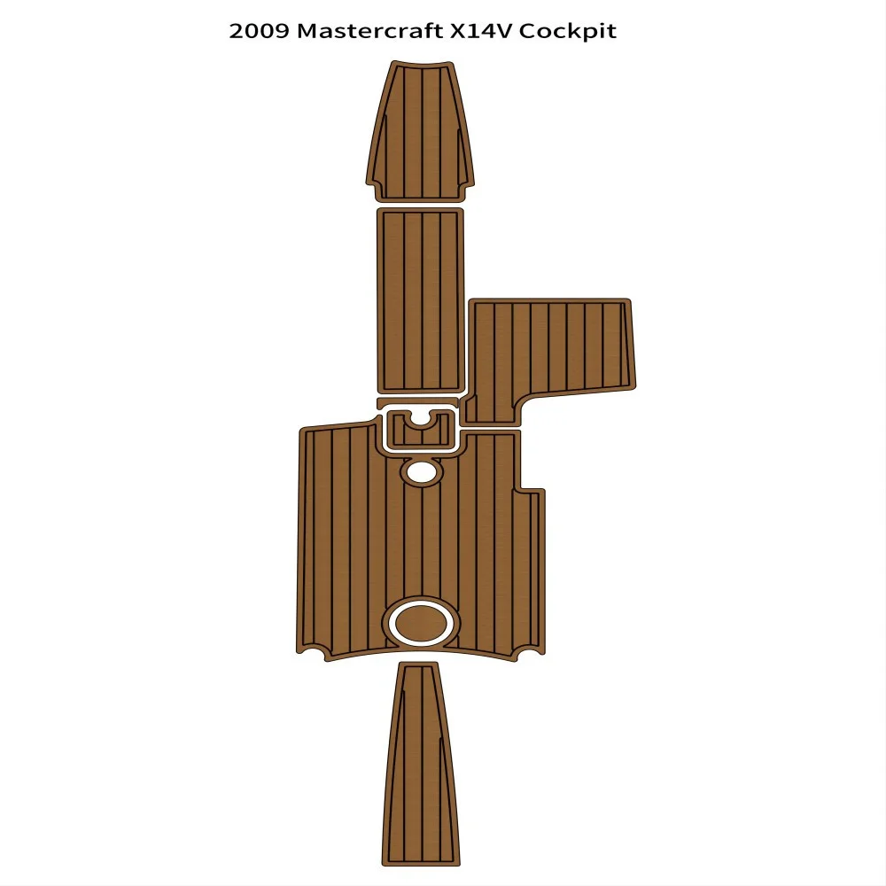 

2009 Mastercraft X14v Cockpit Pad Boat EVA Foam Faux Teak Deck Floor Mat EVA foam decking Pad