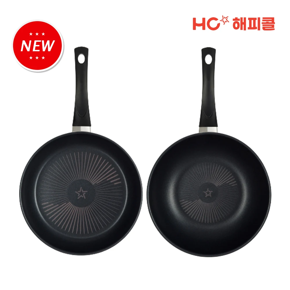 HC Happy Call NEW Comfort Diamond frying pan 2 kinds set (30 fans + 30 wok)