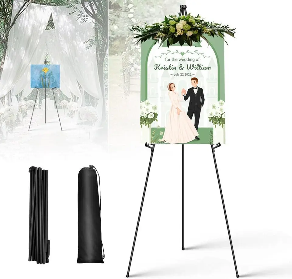 Adjustable Portable Metal Floor Easel Stand