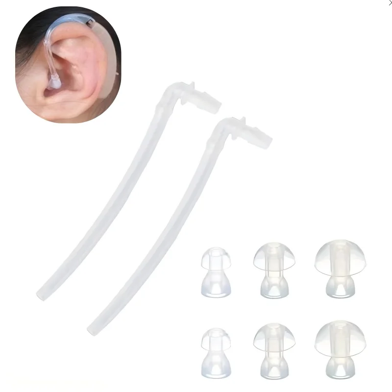 

Hearing Aid Eartips Earplug Ear Plugs Domes with Sound Tube Tubes + Domes (L M S) Hearing Aids Accessories