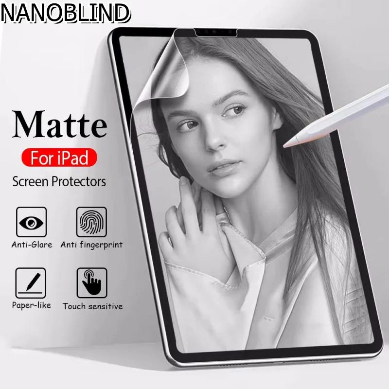 Anti Glare Screen Protector As Paper Texture Feeling Film For iPad 10th 10.2 10.9 Pro 12.9 13(2024) Anti Fingerprint Filter