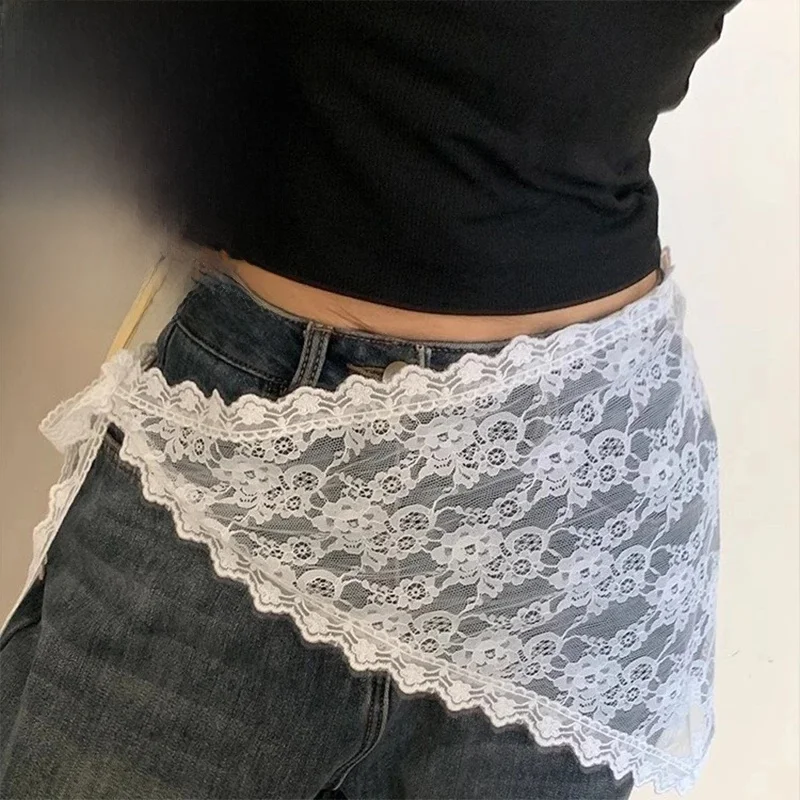 Mouchoir en dentelle triangulaire de Style INS, personnalisé, superposition tendance de petits tabliers, foulard coréen doux et polyvalent, foulards pour cheveux