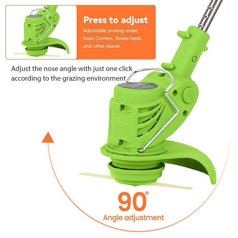 12V Electric Cordless Grass Trimmer 800W Portable Lawn Mower Adjustable Brush Cutter Weeder borrowing Tool keeping Machine