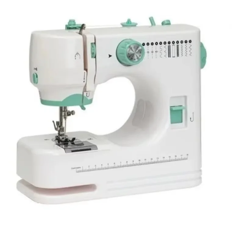 Mini Tragbare Nähmaschine mit 12 Stichmustern, Elektrische Nähmaschine mit Doppelfaden, LED-Licht & Fußpedal, Kompaktes Nähset für Anfänger und Heimwerker
